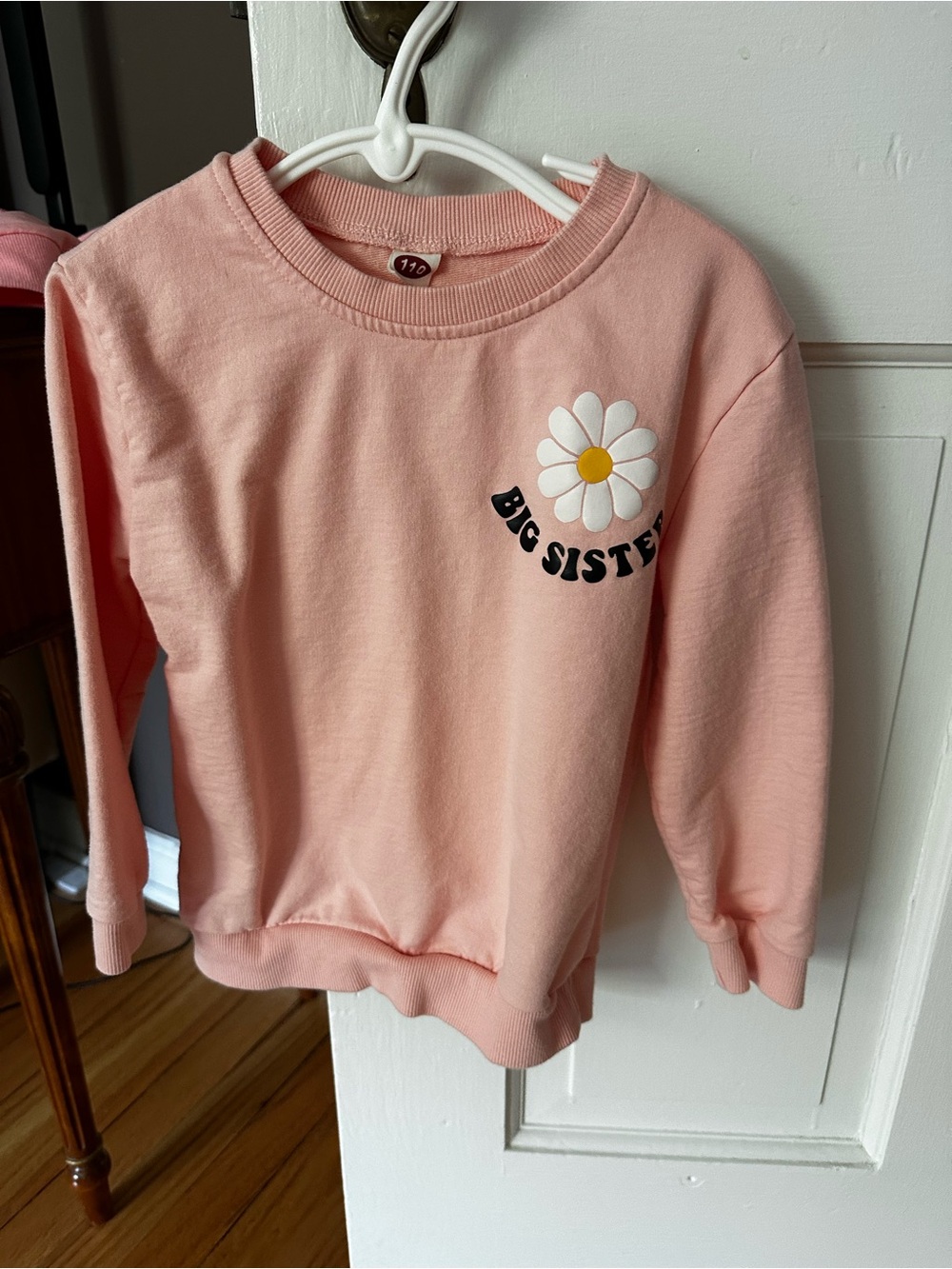 Big Sister Pink Daisy Sweatshirt for Kids